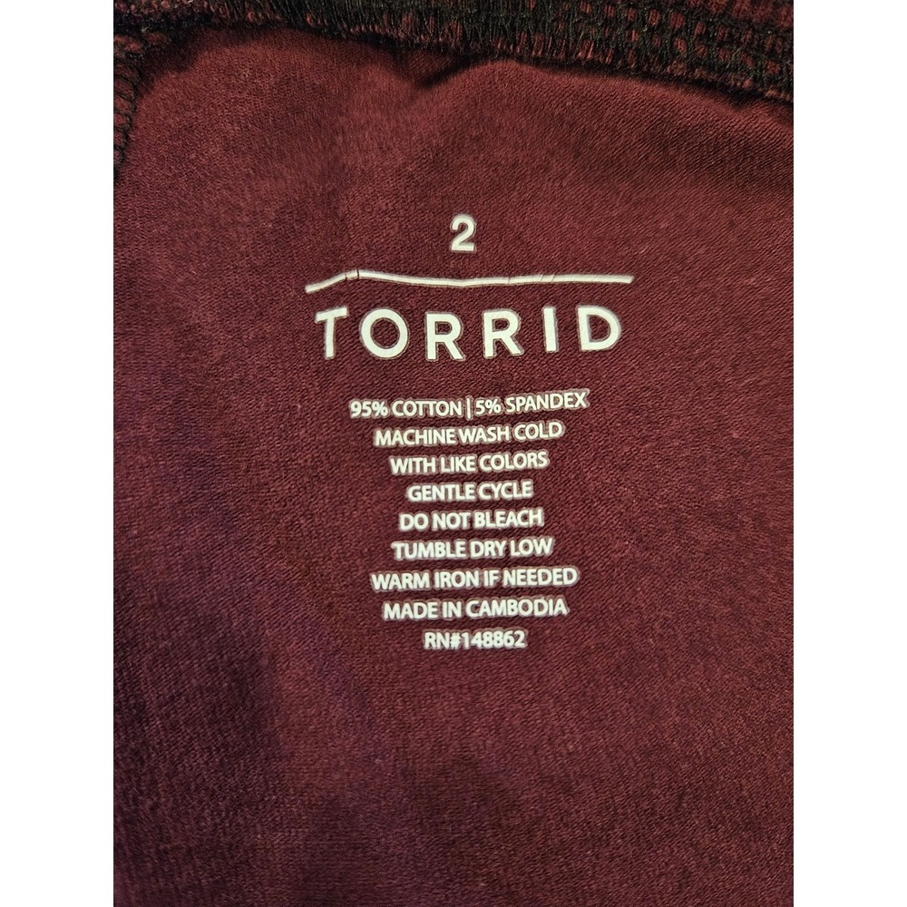 Torrid Bundle 2 Lot of 2 Pairs Floral Leggings Womens Plus Size 2 2X Comfy Cozy - Picture 4 of 10